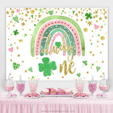 Grüner Regenbogen Herz Gras Glücklich Geburtstag Hintergrund